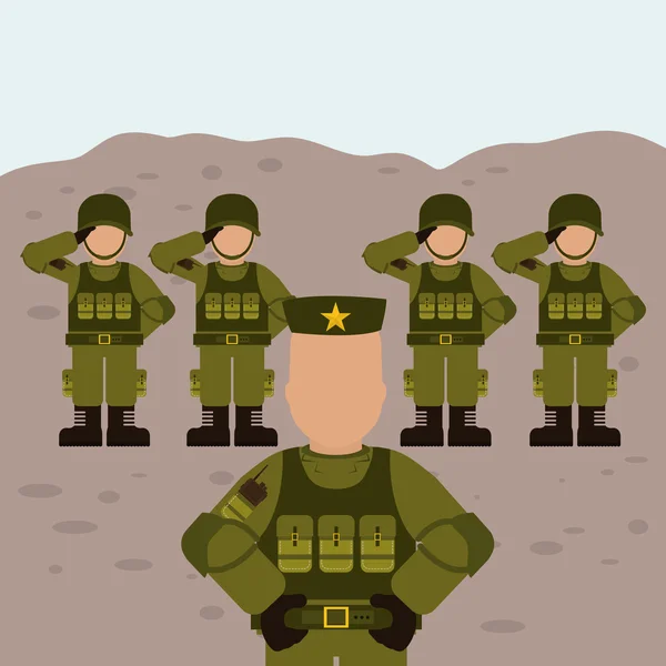 Military Armed Forces design — Stock Vector