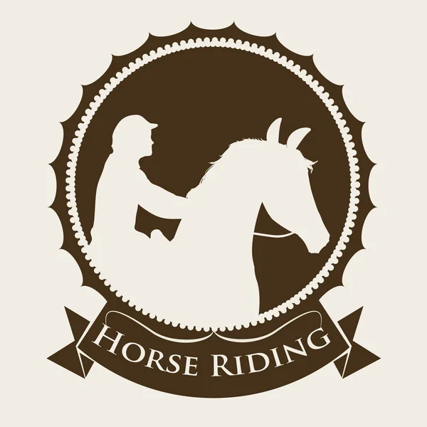 Paardrijden ontwerp — Stockvector