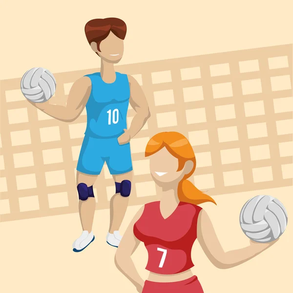 Conception de volleyball — Image vectorielle