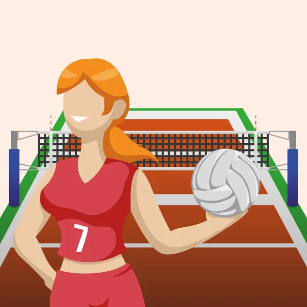 Diseño de voleibol — Vector de stock