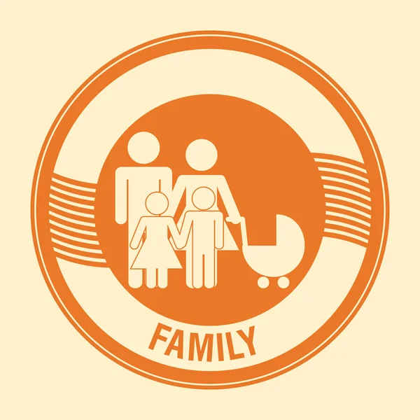 Familiendesign — Stockvektor