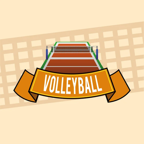 Voleybol tasarım — Stok Vektör