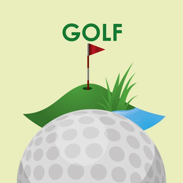 ゴルフのデザイン — ストックベクタ