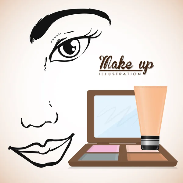 Make up design — Stock Vector