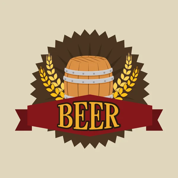 ビールのデザイン — ストックベクタ