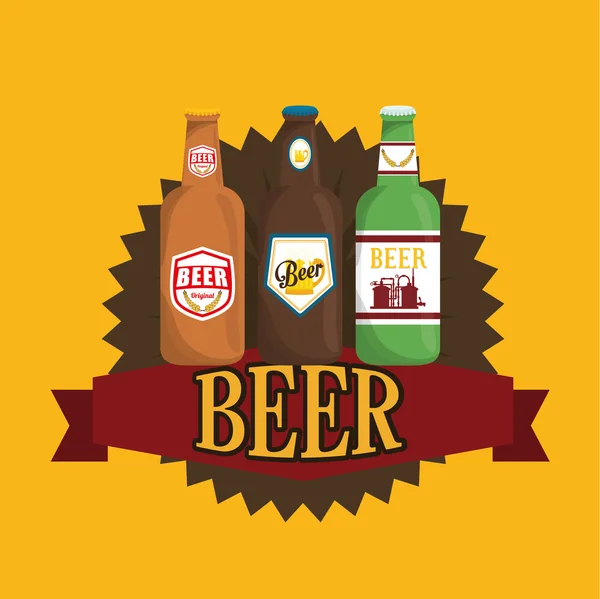 Diseño de cerveza — Vector de stock