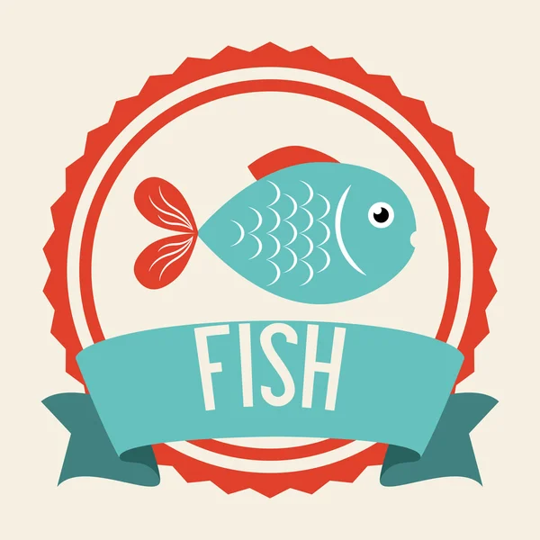 Diseño icono de pescado — Vector de stock