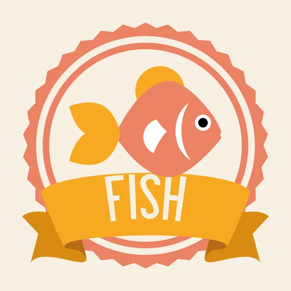 Fisk ikon design — Stock vektor