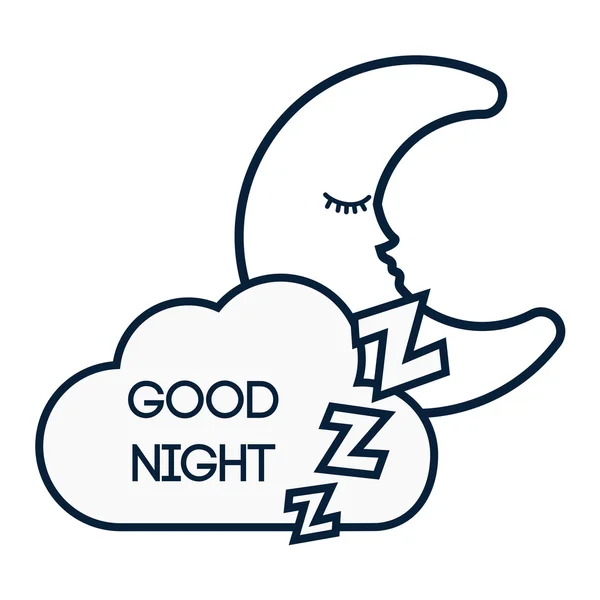 Diseño de buenas noches — Vector de stock