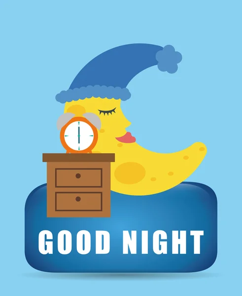 Good Night design — Stock Vector