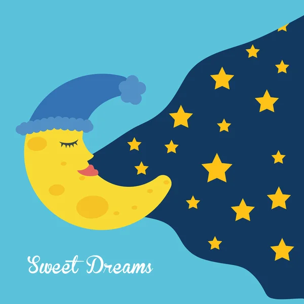 Diseño de buenas noches — Vector de stock