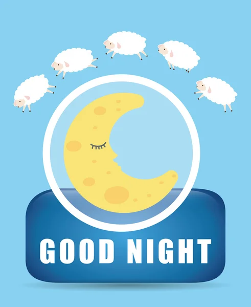Bonne conception de nuit — Image vectorielle
