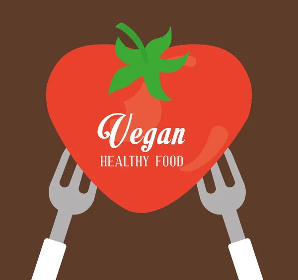 Vegan їжу дизайн — стоковий вектор