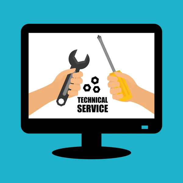 Conception de service technique — Image vectorielle