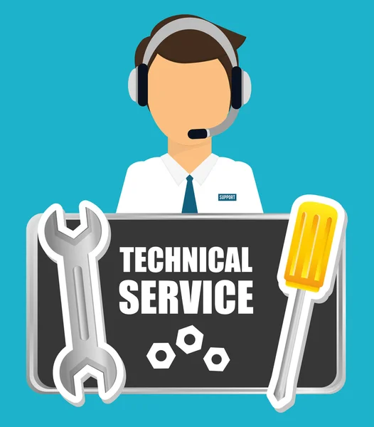 Technical service design — Stock Vector