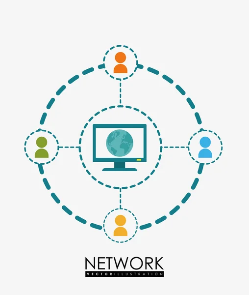 Netzwerkdesign — Stockvektor
