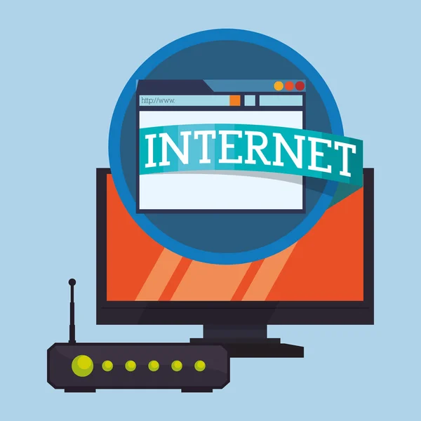 Internet, design — Vettoriale Stock