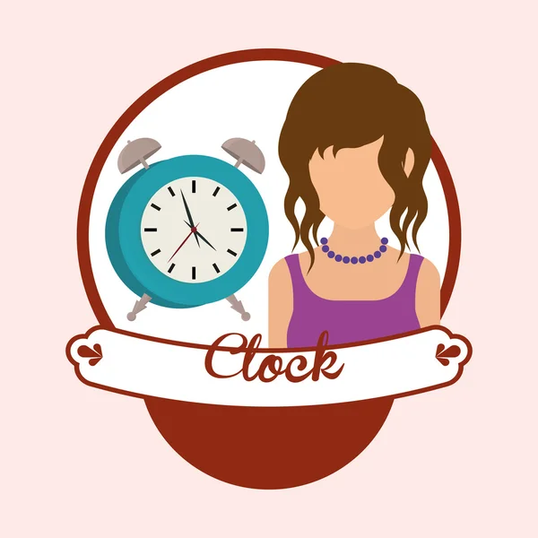 Clock design — Stock Vector