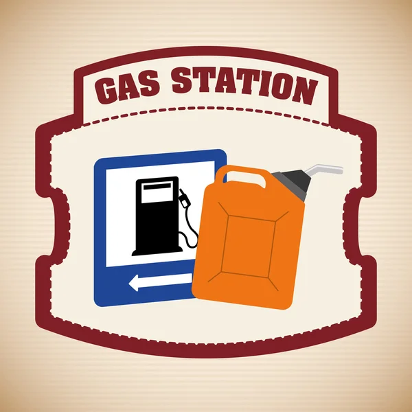 Gas Station design — Stock Vector