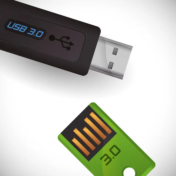 Conception numérique USB — Image vectorielle