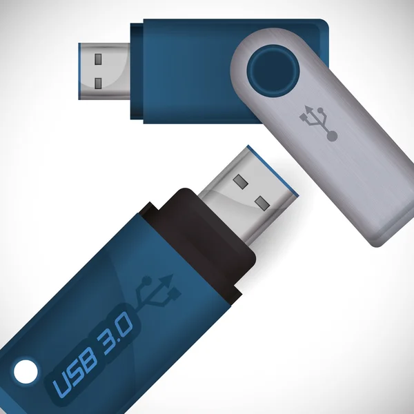 Diseño digital USB — Vector de stock