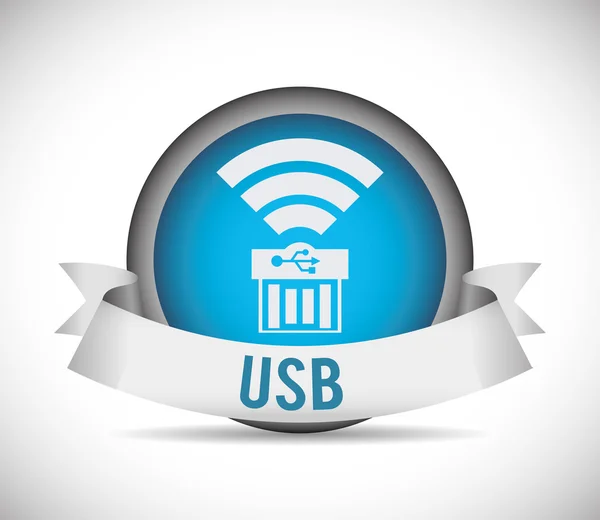 USB Dijital Tasarım — Stok Vektör