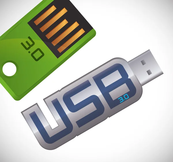 USB Dijital Tasarım — Stok Vektör