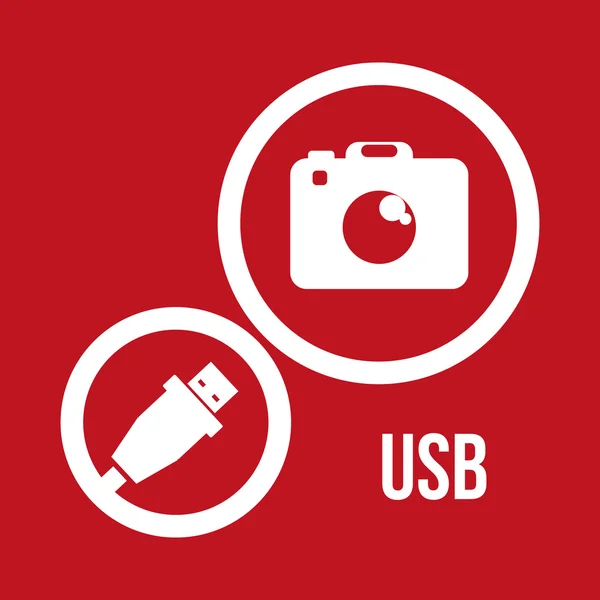 Diseño digital USB — Archivo Imágenes Vectoriales