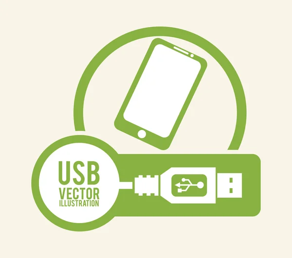 USB digitální design — Stockový vektor