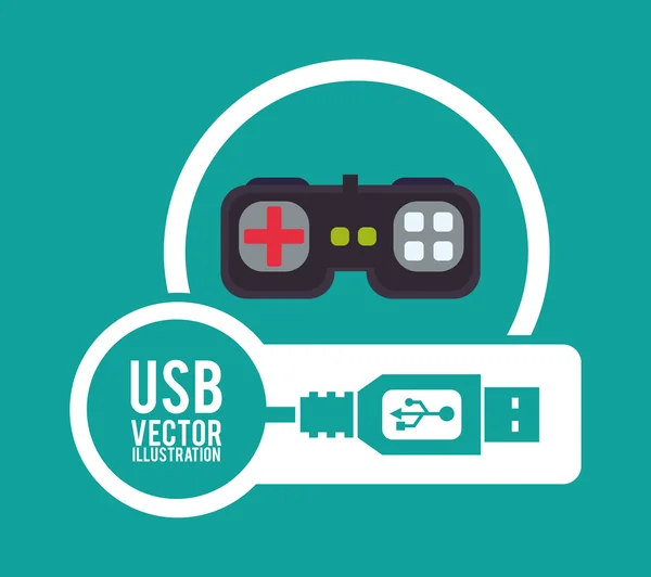 USB digitální design — Stockový vektor