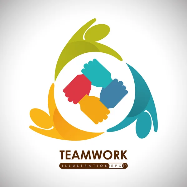 Teamwerk ontwerp — Stockvector