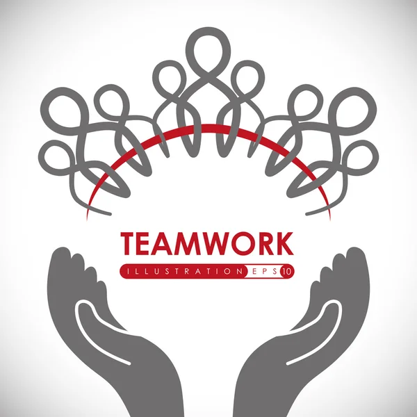 Teamwerk ontwerp — Stockvector