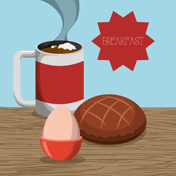 Diseño del desayuno — Vector de stock