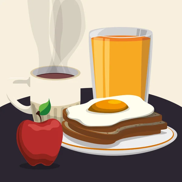 Diseño del desayuno — Vector de stock