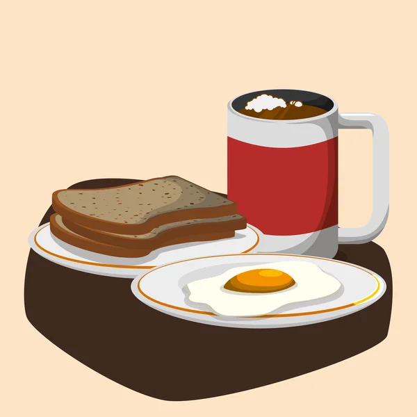 Diseño del desayuno — Vector de stock