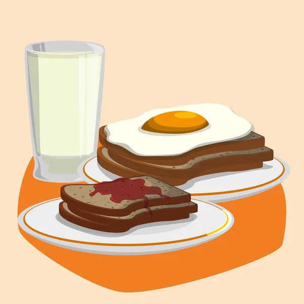 Design petit déjeuner — Image vectorielle