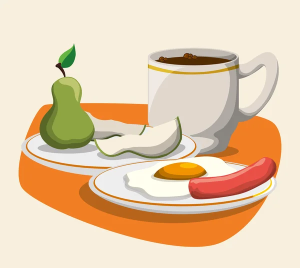 Diseño del desayuno — Vector de stock