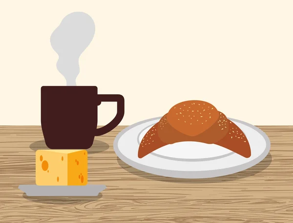 朝食のデザイン — ストックベクタ