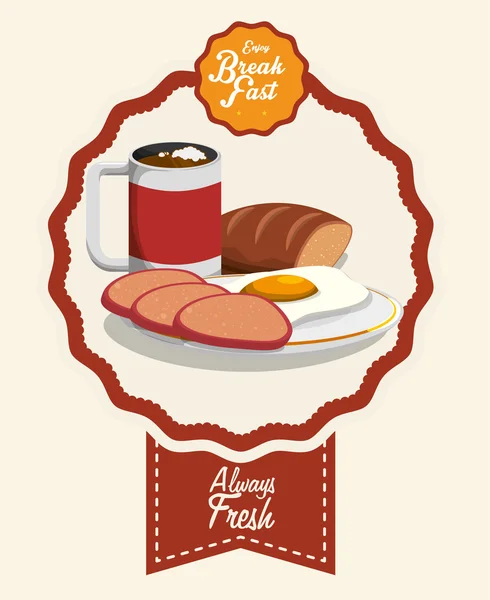 Diseño del desayuno — Vector de stock