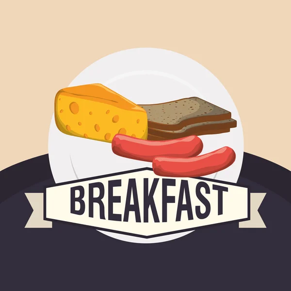 朝食のデザイン — ストックベクタ