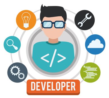 Web geliştirici tasarım.