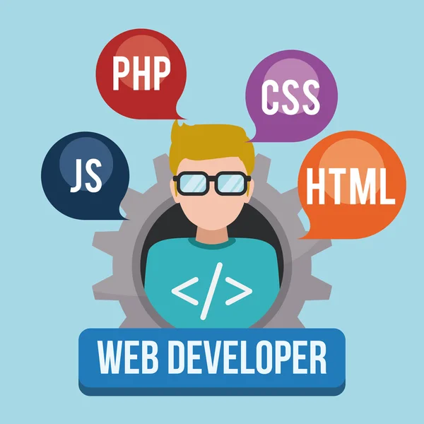 Conception de développeur Web . — Image vectorielle