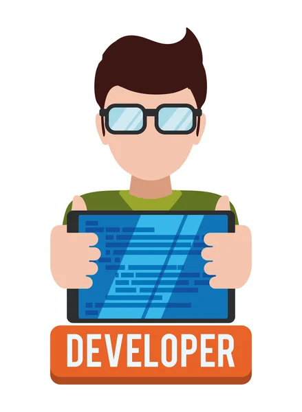Web ontwikkelaar ontwerp. — Stockvector