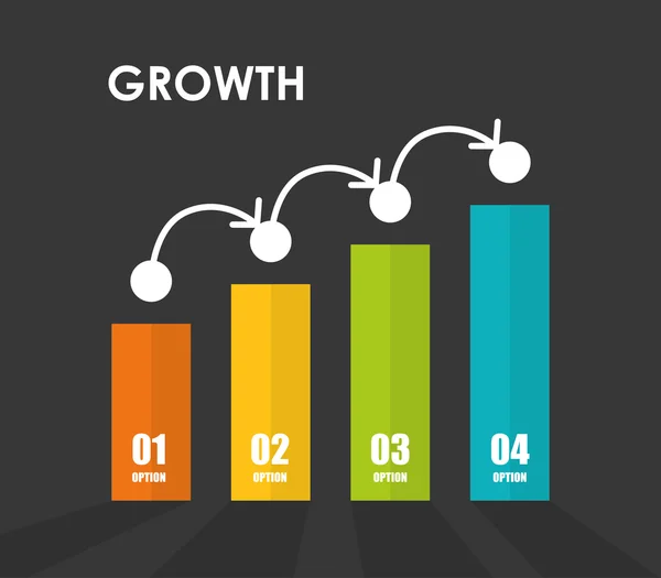 Дизайн финансового роста . — стоковый вектор
