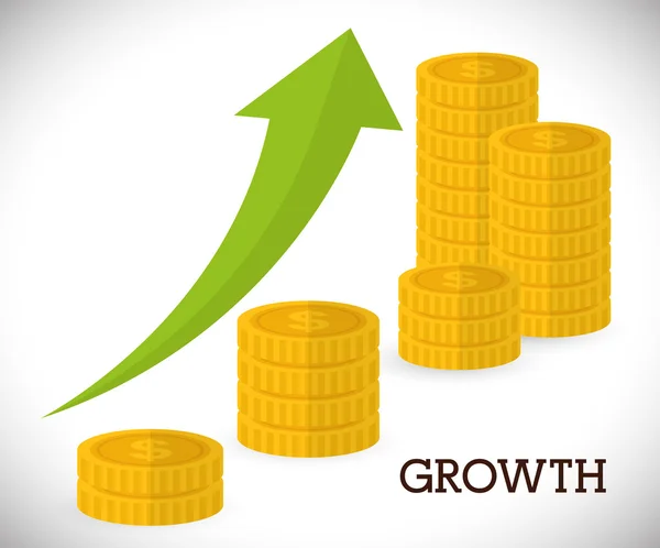 Proiectarea creșterii financiare . — Vector de stoc