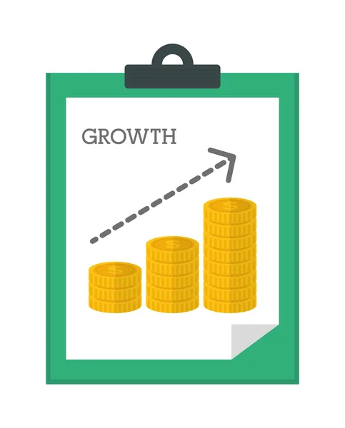 Diseño del crecimiento financiero . — Archivo Imágenes Vectoriales