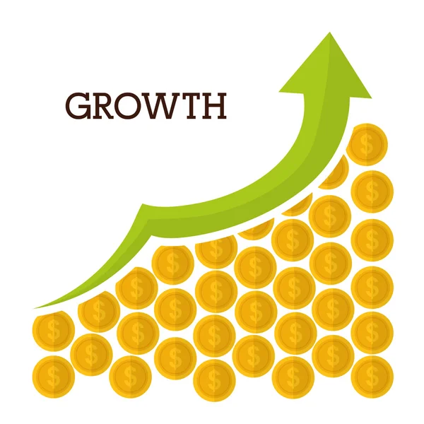 Proiectarea creșterii financiare . — Vector de stoc