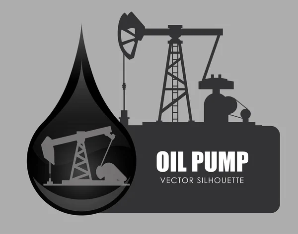 Конструкция нефтяного насоса — стоковый вектор