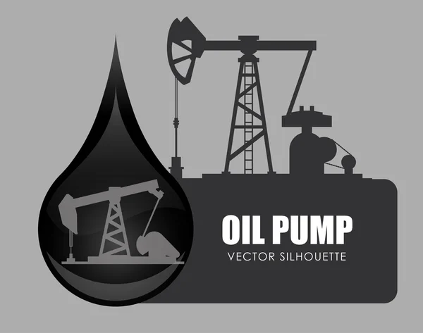 Projeto da bomba de óleo — Vetor de Stock