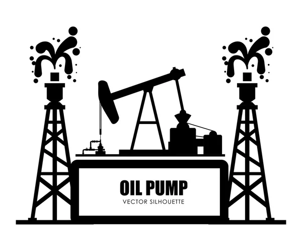 Конструкция нефтяного насоса — стоковый вектор